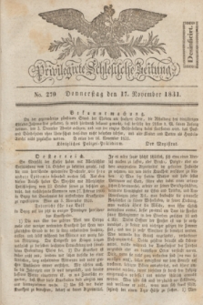 Privilegirte Schlesische Zeitung. 1831, No. 270 (17 November) + dod.