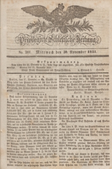Privilegirte Schlesische Zeitung. 1831, No. 281 (30 November) + dod.