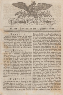 Privilegirte Schlesische Zeitung. 1831, No. 284 (3 December) + dod.
