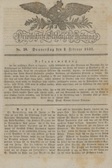 Privilegirte Schlesische Zeitung. 1832, No. 28 (2 Februar) + dod.
