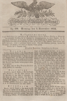 Privilegirte Schlesische Zeitung. 1832, No. 206 (3 September) + dod.