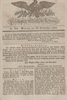 Privilegirte Schlesische Zeitung. 1832, No. 224 (24 September) + dod.