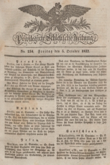Privilegirte Schlesische Zeitung. 1832, No. 234 (5 October) + dod.