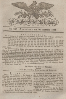 Privilegirte Schlesische Zeitung. 1832, No. 247 (20 October) + dod.