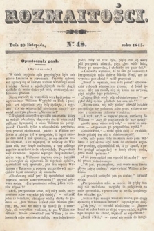 Rozmaitości : pismo dodatkowe do Gazety Lwowskiej. 1845, nr 48