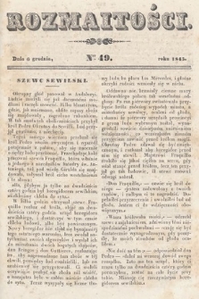 Rozmaitości : pismo dodatkowe do Gazety Lwowskiej. 1845, nr 49
