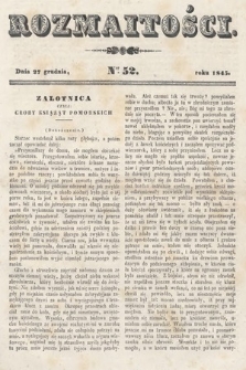 Rozmaitości : pismo dodatkowe do Gazety Lwowskiej. 1845, nr 52