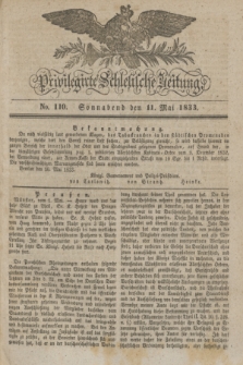 Privilegirte Schlesische Zeitung. 1833, No. 110 (11 Mai) + dod.