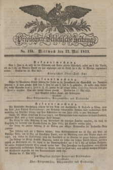 Privilegirte Schlesische Zeitung. 1833, No. 118 (22 Mai) + dod.