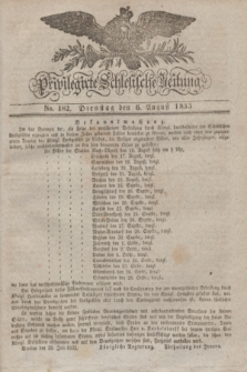 Privilegirte Schlesische Zeitung. 1833, No. 182 (6 August) + dod. + wkładka