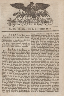 Privilegirte Schlesische Zeitung. 1833, No. 205 (2 September) + dod.