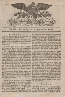 Privilegirte Schlesische Zeitung. 1833, No. 206 (3 September) + dod.