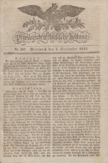 Privilegirte Schlesische Zeitung. 1833, No. 207 (4 September) + dod. + wkładka