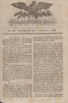 Privilegirte Schlesische Zeitung. 1833, No. 210 (7 September) + dod.