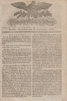 Privilegirte Schlesische Zeitung. 1833, No. 212 (10 September) + dod. + wkładka