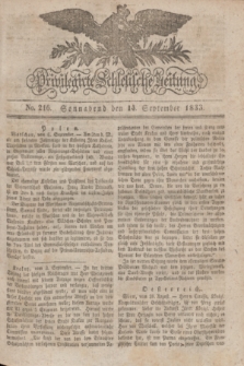 Privilegirte Schlesische Zeitung. 1833, No. 216 (14 September) + dod.