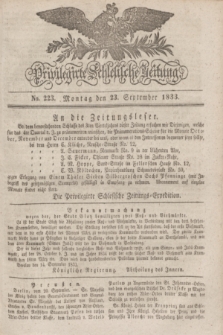 Privilegirte Schlesische Zeitung. 1833, No. 223 (23 September) + dod.