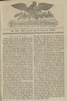 Privilegirte Schlesische Zeitung. 1833, No. 237 (9 October) + dod.