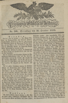 Privilegirte Schlesische Zeitung. 1833, No. 248 (22 October) + dod.