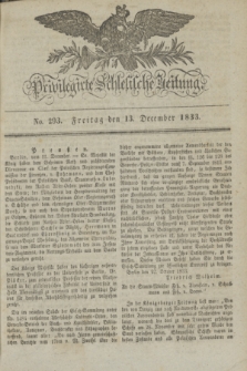 Privilegirte Schlesische Zeitung. 1833, No. 293 (13 December) + dod.