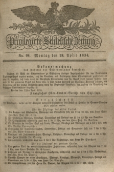Privilegirte Schlesische Zeitung. 1834, No. 98 (28 April) + dod.