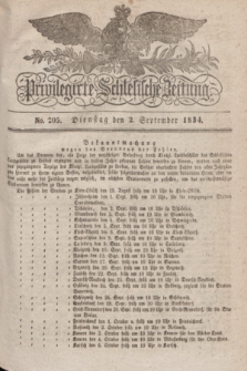 Privilegirte Schlesische Zeitung. 1834, No. 205 (2 September) + dod.