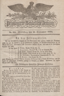 Privilegirte Schlesische Zeitung. 1834, No. 223 (23 September) + dod.