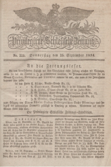 Privilegirte Schlesische Zeitung. 1834, No. 225 (25 September) + dod.