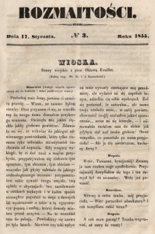 Rozmaitości : pismo dodatkowe do Gazety Lwowskiej. 1855, nr 3