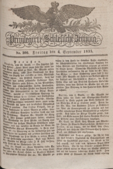 Privilegirte Schlesische Zeitung. 1835, No. 206 (4 September) + dod.