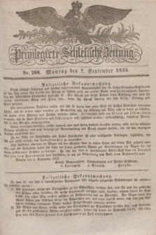 Privilegirte Schlesische Zeitung. 1835, No. 208 (7 September) + dod.