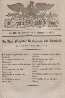 Privilegirte Schlesische Zeitung. 1835, No. 210 (9 September) + dod.