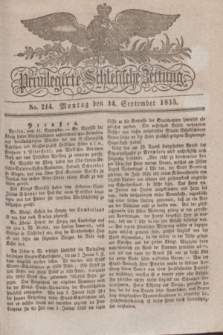 Privilegirte Schlesische Zeitung. 1835, No. 214 (14 September) + dod.