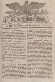 Privilegirte Schlesische Zeitung. 1835, No. 223 (24 September) + dod.