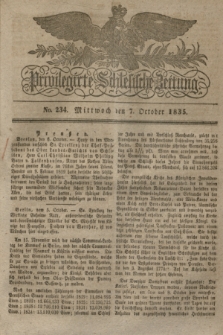 Privilegirte Schlesische Zeitung. 1835, No. 234 (7 October) + dod.