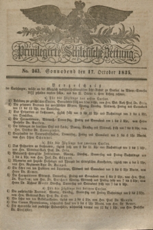 Privilegirte Schlesische Zeitung. 1835, No. 243 (17 October) + dod.