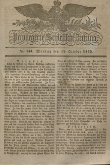 Privilegirte Schlesische Zeitung. 1835, No. 244 (19 October) + dod.