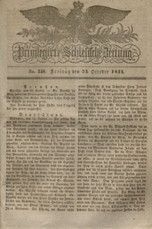 Privilegirte Schlesische Zeitung. 1835, No. 248 (23 October) + dod.