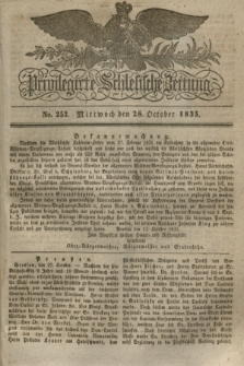 Privilegirte Schlesische Zeitung. 1835, No. 252 (28 October) + dod.