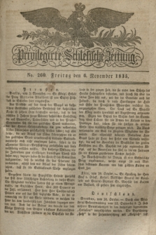 Privilegirte Schlesische Zeitung. 1835, No. 260 (6 November) + dod.