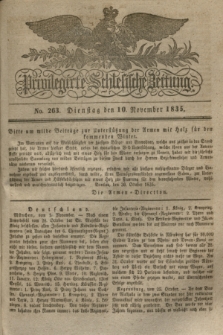 Privilegirte Schlesische Zeitung. 1835, No. 263 (10 November) + dod.