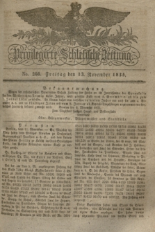 Privilegirte Schlesische Zeitung. 1835, No. 266 (13 November) + dod.