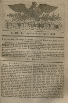 Privilegirte Schlesische Zeitung. 1835, No. 272 (20 November) + dod.