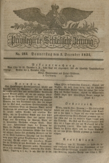 Privilegirte Schlesische Zeitung. 1835, No. 283 (3 December) + dod.