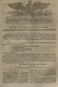 Privilegirte Schlesische Zeitung. 1835, No. 287 (8 December) + dod.