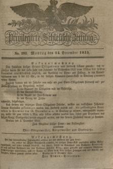 Privilegirte Schlesische Zeitung. 1835, No. 292 (14 December) + dod.