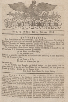 Privilegirte Schlesische Zeitung. 1836, No. 3 (5 Januar) + dod.