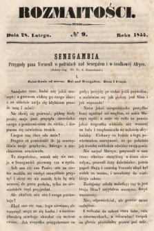 Rozmaitości : pismo dodatkowe do Gazety Lwowskiej. 1855, nr 9