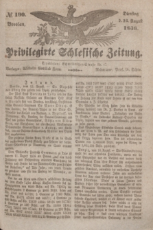 Privilegirte Schlesische Zeitung. 1836, № 190 (16 August) + dod.