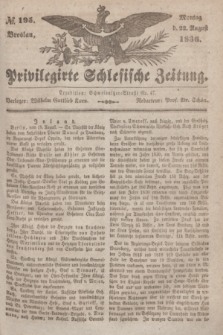 Privilegirte Schlesische Zeitung. 1836, № 195 (22 August) + dod.